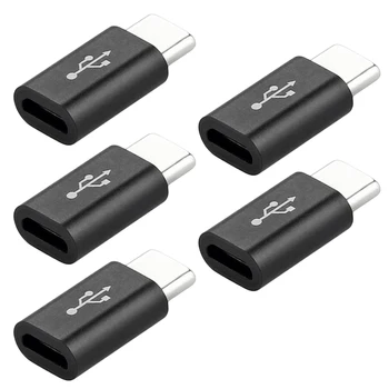 5VNT Mobiliojo Telefono Adapteris Micro USB Į USB C Adapterio Microusb Jungties Adapteris USB Type C 