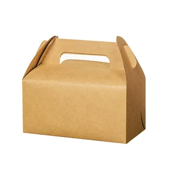 50 Vnt Kraft Popieriaus Dėžutėje Su Rankena Vestuvių Dovanų Dėžutėje Blynai Pakuotės Grupė Gimtadienio Desertas Kepimo Paketą Slapukus Cupcake Dėžutę