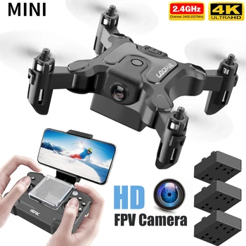 Kišenėje Mini Drone 4K profesional 1080P HD Kamera, WiFi Fpv Oro Slėgio Aukščio Laikyti Sulankstomas Quadcopter RC plokštumos, žaislai berniukams