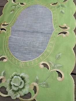 Stačiakampio formos siuvinėtų nėrinių staltiesė, šilumos izoliacija kilimėlis, Vakarų lentelę, mat, arbatos rinkinys, kilimėlio, papuošalai dekoratyvinis kilimėlis