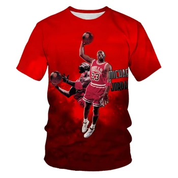 2021 m. Vasarą Naujas Vyrų ir Moterų Krepšinio Uniformas Star 3D Atspausdintas T-shirt Atsitiktinis Patogiai Minkštos Tekstūros vyriški Marškiniai