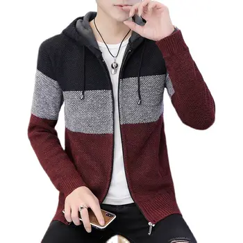 2021 vyriški megztiniai pavasarį ir rudenį naujų laisvalaikio trikotažas korėjos versija tendencija asmenybės gražus megztinis su gobtuvu