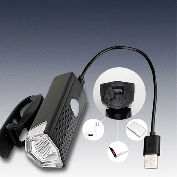 Dviračio Šviesos USB Įkrovimo 300 Liumenų 3 Režimas Dviračių Priekiniai Šviesos Žibintas, Dviračio priekinis žibintas Dviračių LED Žibintuvėlis Žibintas Galinis Žibintas