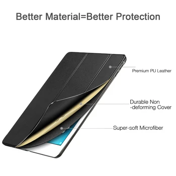 Funda Huawei MatePad 10.4 2020 BAH3-W09 BAH3-AL00 atsparus smūgiams Tablet Atveju Stovo Laikiklį, Flip Dangtelis Slim Coque + Grūdintas Stiklas