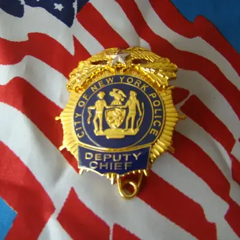 JAV-Jungtinės amerikos valstijos NYPD New York Sagė Detektyvas, Leitenantas Kapitonas Vyr. Gryno Vario Ženklelis Pin 1:1 Suvenyras, Dovana