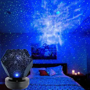 Galaxy Projektoriaus Lempa Žvaigždėtas Dangus Naktį Žibintai Namų Planetariumas Led Stalo Apdailos Miegamasis 