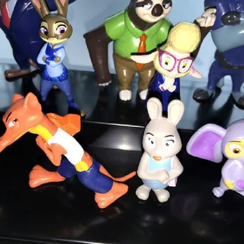 Disney zootopia rankų triušis Judy fox modeliavimas žaislo modelis Nick Metropolitan 12 lėlės 