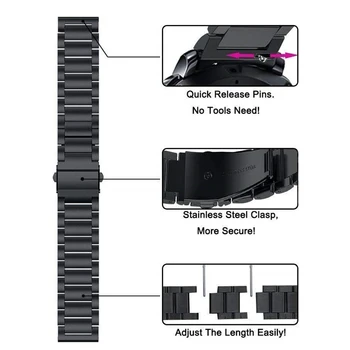 20MM Nerūdijančio Plieno virvė Xiaomi Huami Amazfit GTS 2/GTS2 Mini Smart Watch Band Metalo Rankogaliai Už Amazfit Pvp S/Pvp U