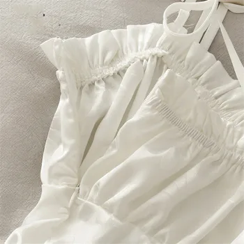 Seksualus Backless Rankovių Šalies Naktinis Klubas Wrap Mini Suknelė Moterims 2021 Naujų Korėjos Baltos Ramunės Žakardo Vasaros Suknelė Vestidos