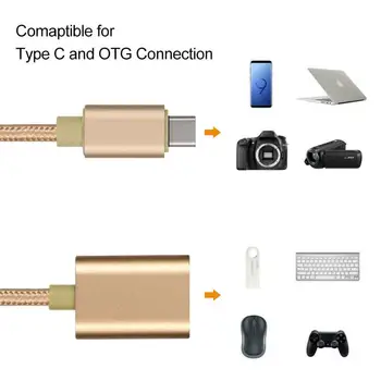 OTG Adapterio Kabelis USB Type C) USB 3.0 Kabelį Adapterio Tipas-C Adapteris Nešiojamas KOMPIUTERIS Išmanųjį telefoną Mobiliųjų Telefonų Priedai