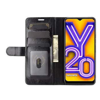Magnetinė sklendė, Pu Oda Telefoną Atveju VIVO Y20i / Y11S / Y20S Retro Atveju, Nuotraukų rėmeliai, Piniginės, Telefono Apsauginis Dangtelis