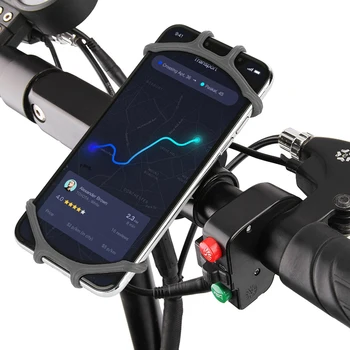 Motociklo Rankenos Dviratį Mobiliojo ryšio Telefono Mount Turėtojas Paramos Dviračių Silikono Telefono Stovas Išmanusis GPS Įrenginys 2021