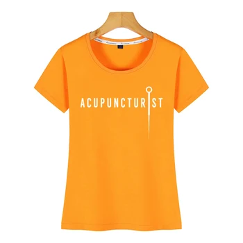 Topai Marškinėliai Moterims darbo akupunktūra terapeutas acupuncturist adata Vasaros Harajuku Medvilnės Moterų Marškinėlius