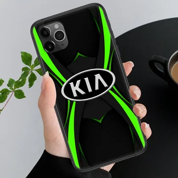 Automobilių Kia logotipą, Telefono dėklas Dangtelio Korpuso iphone 5 5s se 2 6 6s 7 8 12 mini plus X XS XR 11 PRO MAX black tapybos premjero 3D bamperis
