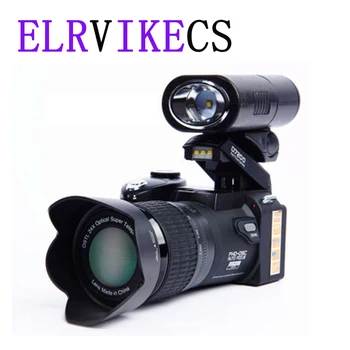 ELRVIKECS 2021 Skaitmeninis Fotoaparatas HD POLO D7200 33Million Taškų Automatinio Fokusavimo Profesionalus SLR Vaizdo Kamera 24X Optinis Priartinimas Tris Objektyvas