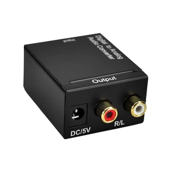 Skaitmeninio į Analoginį Garso Konverteris Skaitmeninis Optinis CoaxCoaxialToslink į Analoginį RCA L/R Audio Converter Adapteris Stiprintuvas