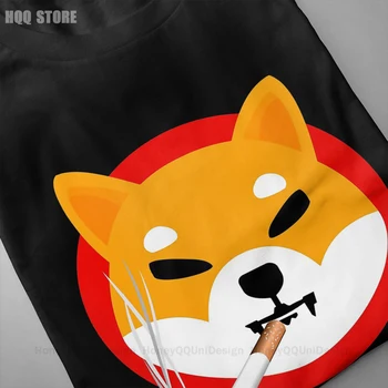 Doge Dogecoin Dūmų Marškinėliai Vyrams Medvilnės Trumpos Vasaros Rankovėmis Marškinėlius Shib Monetos Shiba Doge Žudikas Atsitiktinis Palaidų T-Shirt