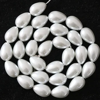 Naujas imitacija vandens lašelius ašaros shell imituojamas-perlų balta ir kreminė 5x7mm 7x9mm 9x13mm papuošalai priėmimo 15inch B1079