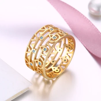 ZEMIOR 925 Sterlingas Sidabro Žiedai Moterims Tuščiaviduriai Turkis Derliaus Aukso Žiedas Fine Jewelry Karšto Pardavimo Vestuvių, Sužadėtuvių Dovana