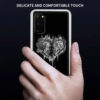 Grim Reaper Kaukolės Skeletas Silikoninis Telefono dėklas Samsung Galaxy S21 Ultra S20 FE S7 S8 S9 Plus 5G S10 S10e Lite Padengti Fundas