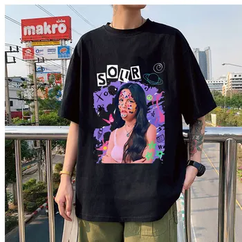 Kūrybos Anime Olivia Rodrigo Vasaros T-shirt Spausdinti Crewneck Aukštos Kokybės Negabaritinių Patogiai Trumpas Rankovės Karšto Pardavimo Mados Viršūnes