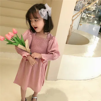 2021 Nauja Pavasario vasaros mergaitė pledas Princesė suknelės baby vaikų vaikams laisvalaikio susiuvimo gimtadienio suknelės