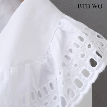 BTB.WO Za moteriškos Palaidinės Baltos spalvos Marškinėliai ilgomis Rankovėmis Kietas Elegantiškas Marškinėliai Moteriška Kimono Palaidinė Prašmatnus Chemise Atsitiktinis Viršų