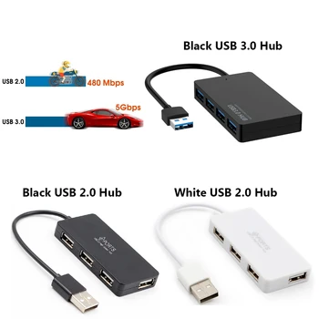 1PC Didelės Spartos USB 3.0 Hub Išorės 4 Uostų Adapteris, Splitter USB Expander Plug and Play Nešiojamas PC Kompiuterių Priedai