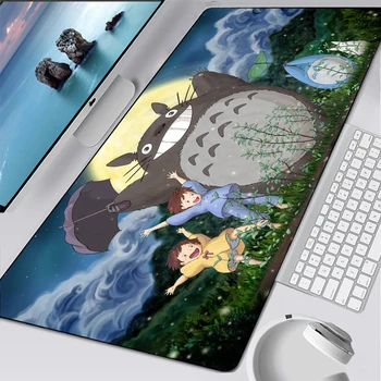 Anime Totoro Pelės Padas Pelės Kilimėlis Kilimų Nešiojamas Didelis Padmouse Notbook Kompiuterinių Žaidimų Kilimėlis Žaidėjus Žaisti Manga stalo Patiesalai