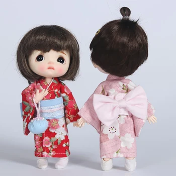 Ob11 obitsu 11 drabužių 1/12 BJD doll drabužius Berniukas mergaitė kimono yukata už ob11 obitsu11 molly 1/12 BJD doll drabužių priedai