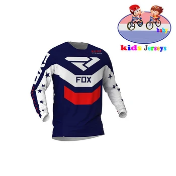 Huup fox Kids Quick Dry Motokroso Jersey Downhil Kalnų Dviračių DH Marškinėliai MX Motociklas Drabužiai Ropa Berniukų MTB T-Shirts