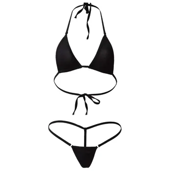 Seksualus Mini maudymosi kostiumėlį ponios Sexy perspektyvos bikini Nustatyti maudymosi kostiumėlį Push Up Liemenėlė ir G-string Dirželius, apatinis Trikotažas Moterims, Maudymosi Kostiumą, maudymosi Kostiumėliai,