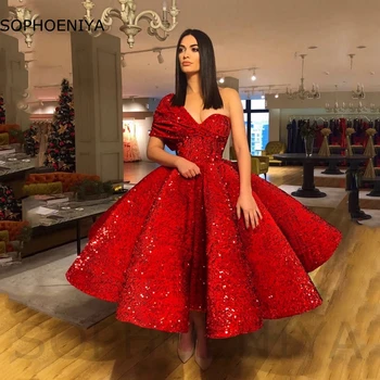 Naujas Atvykimo Vieną Petį Bordo Kamuolys suknelė vakaro suknelės 2021 Blizgančiais Reljefiniai Vakare chalatai Arabija Artimųjų Rytų Prom dress