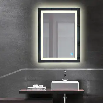 Naujausias LED 5050 Sienos, Vonios Veidrodis espejo baño Makiažo Veidrodis Su Palieskite Mygtuką зеркало с подсветкой HWC