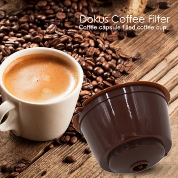 Karšto Pardavimo Daugkartiniai Lašinamas Kavos Filtro Kavos Kapsulė Kiaurasamtis Dripper Daugkartinio naudojimo už Dolce Gusto Coffeeware Prekes