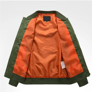 Pavasarį, Rudenį Vyrų Švarkai Aukštos Kokybės Prekės Bombonešis Striukė Armijos Karinis Stilius Kvėpuojantis Jaqueta Piloto Striukės Paltai Mens