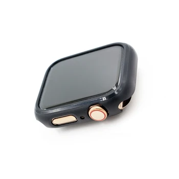 PC bamperis iwatch ultra-plonas raštas plastikinis rėmas 38 40 42 44mm juodos spalvos dangtelis, tinka Apple Žiūrėti serijos 6 SE 5 4 3