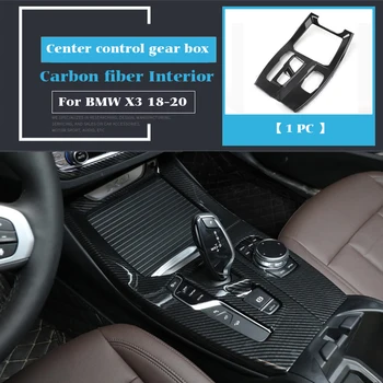 Automobilių Interjero Formavimo Anglies Pluošto Oro būklės CD Valdymo Skydo Lipdukas BMW X3 X4 G01 G02 Oro Išleidimo Mygtukai