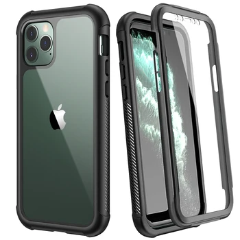 2 in 1 Hard case for iPhone 11 Pro Max Padengti su screen protector Visiškai Apsaugoti atsparus smūgiams Atveju rubisafe Funda 