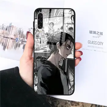 Anime, Japonų atakos Titan Telefono dėklas Grūdintas stiklas Samsung S20 Ultra S7 krašto S8 S9 S10 e plius note8 9 10 pro