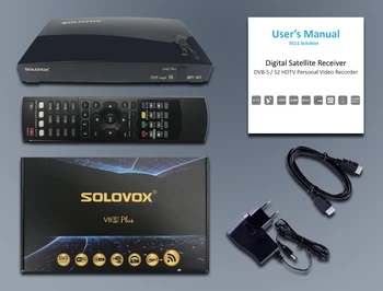 5vnt SOLOVOX V8S PLUS+10VNT MAITINIMO ADAPTERIS HD 1080P Ali3511 Palydovinės TV Imtuvo Palaikymas USB WiFi 