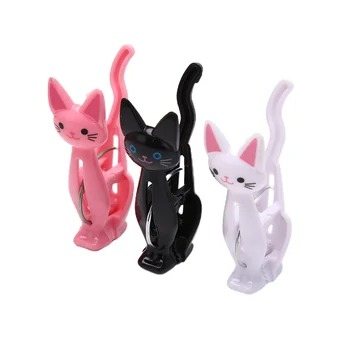 4Pcs Cute Kačių, Plastikiniai Drabužius Vinys Clothespins Animacinių filmų Paplūdimio Rankšluostį Įrašus, Lova, Biuro Aksesuarai