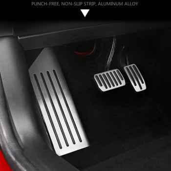 Aliuminio lydinio Automobilių Pedalu Už Tesla Model 3 ModelY Akceleratoriaus Dujų Kuro Stabdžių Pedalą Poilsio Pedalo Mygtukai Padengti Optikos Reikmenys