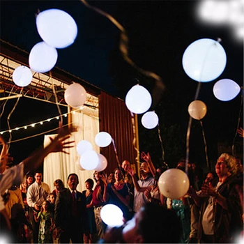 5-30 VNT. LED Balionas Žėrintis Šviesos 12 Colių Baltos spalvos Latekso Žėrintis Balionus, Gimtadienio Šventė, Vestuvės Apdailos Reikmenys