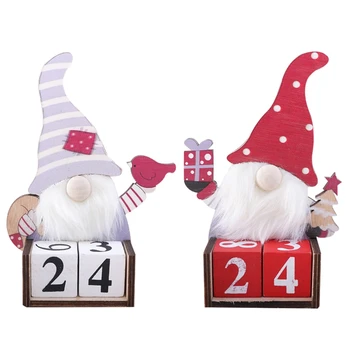 Kalėdų Mediniai Advento Atgalinės atskaitos Kalendorius Mielas Beveidis Gnome švedijos Tomte Kalendorius Blokuoti 