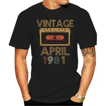 Juokinga Derliaus Juosta balandžio 1981 Marškinėliai Retro Nelaimę 1981 Dizaino T-shirt 38. Gimtadienio Dovana Vyrams Moterims Animacinių filmų Atsitiktinis Trumpas
