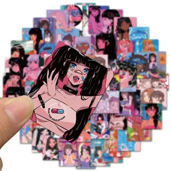 50PCS Brangioji Grožio Lipdukai Anime Merginos Otaku Iliustracijos Telefono Nešiojamas Bagažo Grafiti Lipdukas