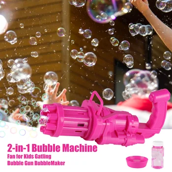 2-in-1 Gatling Burbulas Mašina Vaikams Automatinė Gatling Bubble Gun Elektros Muilo Burbulas Maker 