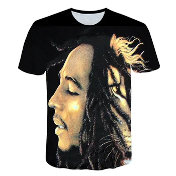 Bob Marley Marškinėliai Vyrams Naujas Mados Rūkymas 3D Atspausdinta Tee Marškinėliai Homme Atsitiktinis Marškinėlius Prekės ženklo Plius Dydis Drabužių 7XL Dropship