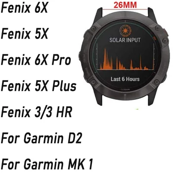 Silikono Sporto Watchband Dirželis Garmin Fenix 5X plius 6X Pro 3 3HR Nusileidimas Mk1 Žiūrėti Easyfit Riešo Juostos aksesuaras apyrankė